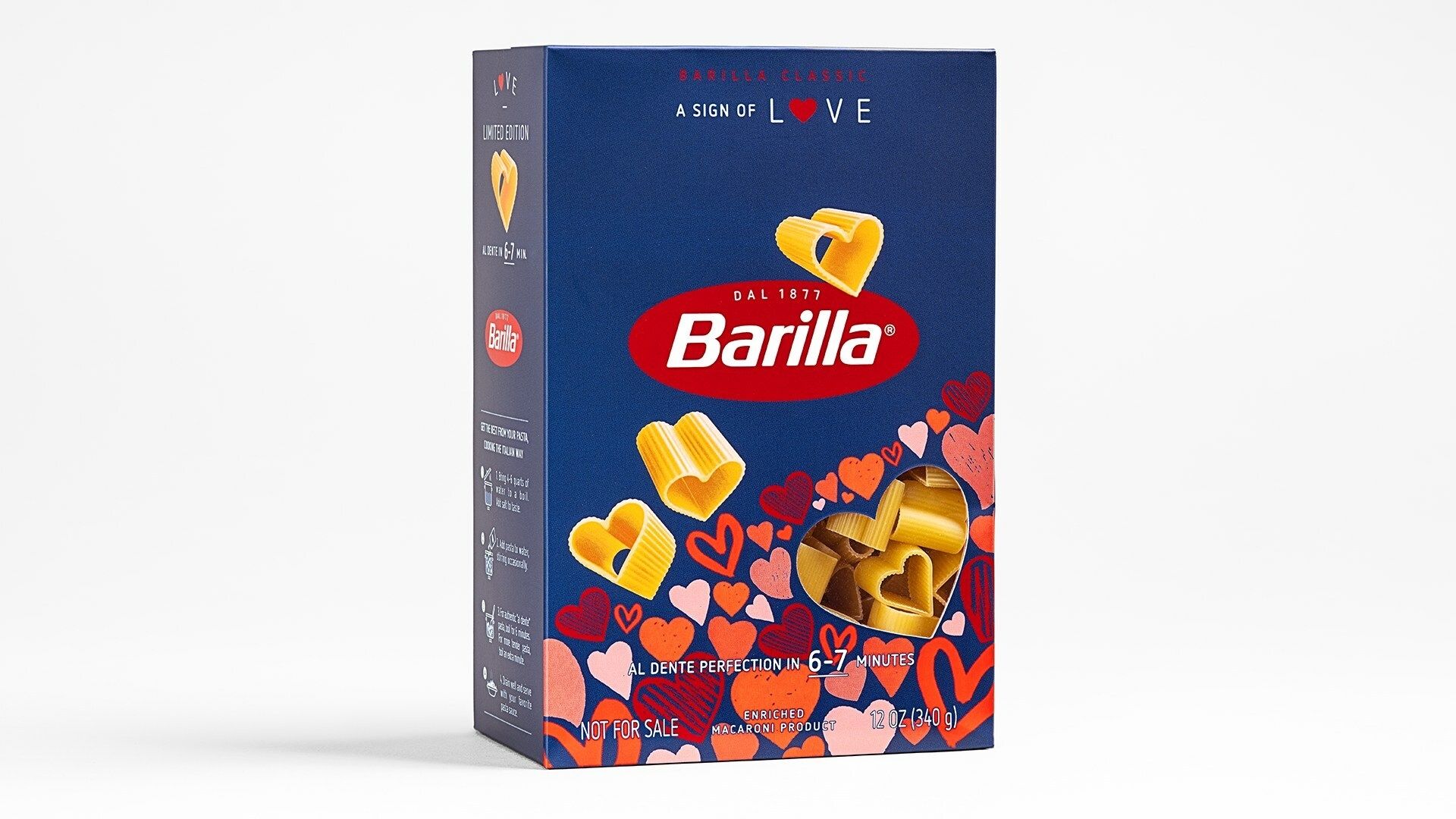 Barilla sort des pâtes en forme de cœur pour la Saint-Valentin